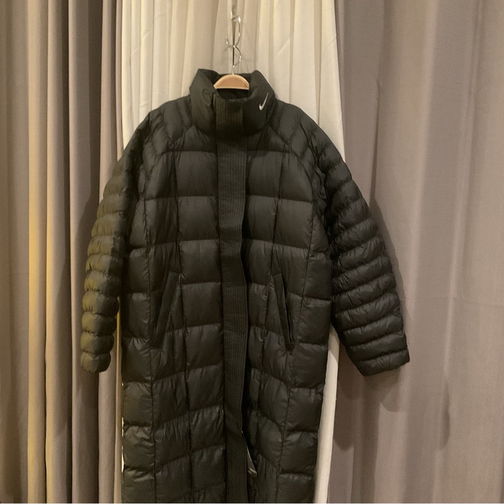 Nike Women's Black Sportswear Swoosh Puffer Therma-FIT Parka Coat XL
